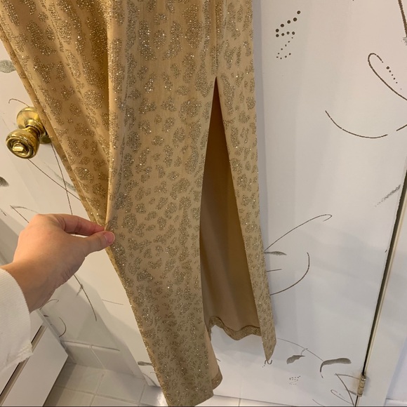 Gold/Champagne Blouson Evening Gown with Jacket - Picture 6 of 11